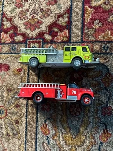 Pair of Corgi Fire Trucks - Picture 1 of 6