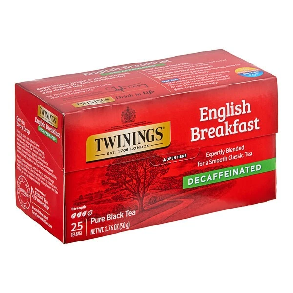 Bolsas de té descafeinadas Twinings English Breakfast - 150/caja Foto 1 de 3