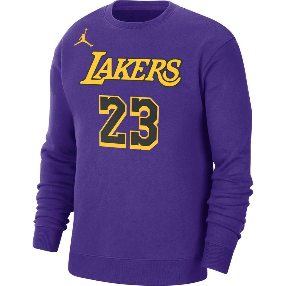 Nike Jordan Herren NBA LA Lakers Fleece Sweatshirt LeBron James Pullover