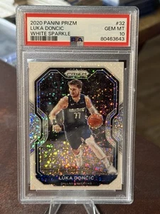 2020-21 Panini Prizm Luka Doncic White Sparkle SSP Only 20 PSA 10. HOT CARD - Picture 1 of 2