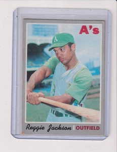 1970 Topps #140 Reggie Jackson in sehr gutem/sehr gutem Zustand - Oakland A's - Bild 1 von 1