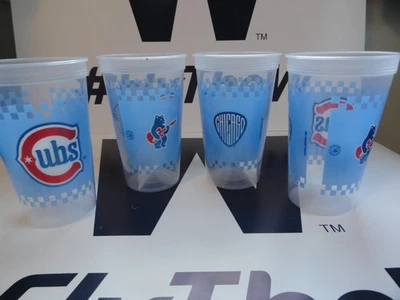 Chicago Cubs Wrigley Field 2025 Chicago Blues Tribute Souvenir Cups, Lot of 4 - Image 1 of 4