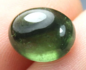 Zertifikation Natürliches Grün Turmalin Schöne Edelstein 3.1 Cts Stein Cabochon - Bild 1 von 12