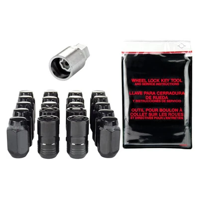 For GMC Savana 4500 09-10 Chrome Black Cone Seat Long Lug Wheel Installation Kit - Изображение 1 из 4