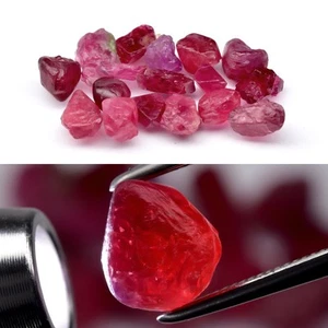 💎 20.54ct 17pcs Lot Rough Natural Red Purple Pink Spinel - Myanmar Gems - Picture 1 of 6