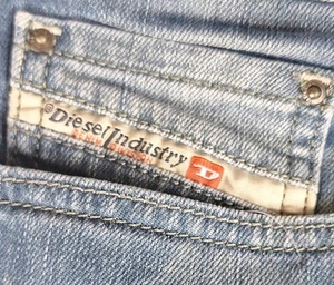 Jeans Diesel Industry uomo zatiny bootcut 31x32 blu denim bottoni mosca elasticizzato - Foto 1 di 13