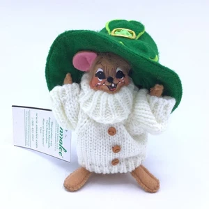 Annalee 2011 Leprechaun Mouse 5" St Patrick Doll Irish Large Shamrock Hat NWT - Picture 1 of 20