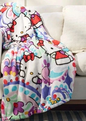 Vera Bradley HELLO KITTY 🐈 Plush Fleece Throw Blanket Limited Edition New V292 - Image 1 of 4