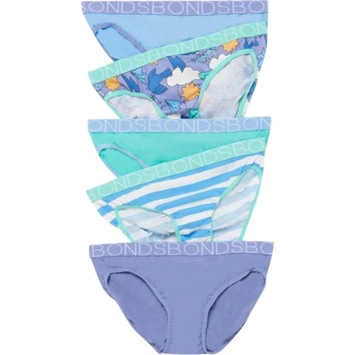 10 x Bonds Girls Bikini Underwear Multi Yet Print - image 1 of 4