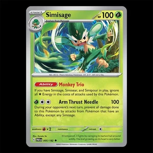 Paradox Rift - Simisage 005/182 - TCG Pokemon Card - Picture 1 of 1