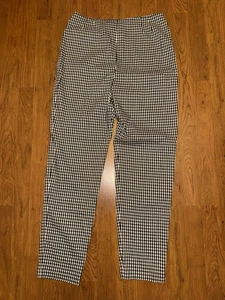 Emanuel Ungaro Women’s Black White Check Plaid Dress Pants 12/46 - Picture 1 of 4