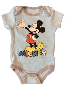 Disney Baby Bodysuit Boy 3/6 Months Mickey Mouse Romper Outfit Colorful - Picture 1 of 4