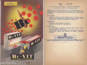 PHARMAZEUTISCHE WERBEKARTE, BC-VIT FOLSÄURE ITALFARMACO MAILAND - Bild 1 von 1