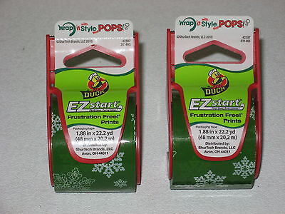 2 DUCK BRAND DECORATIVE SNOWFLAKE PACKAGE GIFT TAPE DISPENSERS 1.88  X 22.2yd  • 8.99$