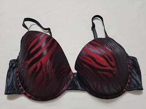 Jasmine & Ginger Black Animal Print Bra Size 34D - Picture 1 of 9