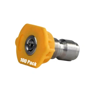 100er-Pack Erie Tools Hochdruckreiniger 1/4" Schnellverbindung 15 Grad 4,5 Düsen - Bild 1 von 4