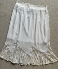 Apt. 9 Lace Elastic Waist (34-42 Inches) Flare Skirt Pxxl White Lined Rayon Poly