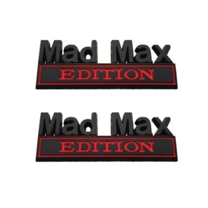 2pc MAD MAX EDITION Emblem Black Badges fits Chevy Ford Car Truck - Universal - Picture 1 of 2