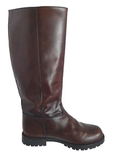 Vintage Eddie Bauer Riding Boots Brown Leather - Woman Sz 7.5 - Picture 1 of 17