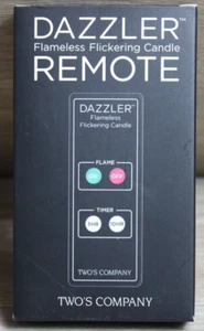 Dazzler Flameless Flickering Candle Remote Two's Company - Picture 1 of 2