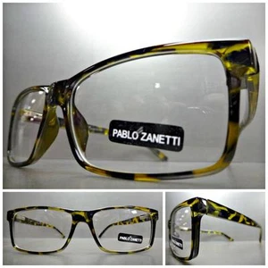 SOPHISTICATED CONTEMPORARY Style Clear Lens FASHION EYE GLASSES Tortoise Frame - Picture 1 of 6