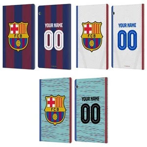 PERSONALISED FC BARCELONA 2023/24 KIT LEATHER BOOK CASE FOR HUAWEI XIAOMI TABLET - Picture 1 of 7