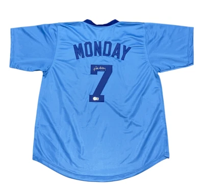 Rick Monday Signed Chicago Cubs Custom Jersey Beckett Witness BAS COA - Image 1 of 3