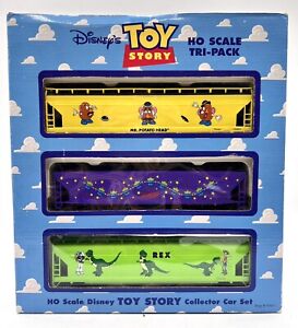 DISNEY TOY STORY EXPRESS 1996 HO SCALE TRI-PACK 3 TRAIN CAR SET NEW!