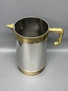 Brocca da bar vintage metà secolo moderna argento/ottone equitazione gamba cavallo zoccolo - Foto 1 di 13