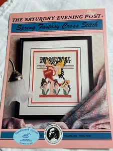 Vintage 1988 Saturday Evening Post ' Butterfly' Counted Cross Stitch Pattern - Picture 1 of 1