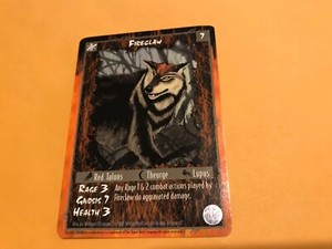 FIRECLAW : RAGE UMBRA CCG card, White Wolf 1996 Werewolf TCG, Red Talons tribe