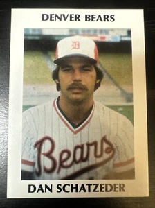 Dan Schatzeder 1978 Bubble Up Tieffel & Associates Denver Bears menores raros - Imagen 1 de 2