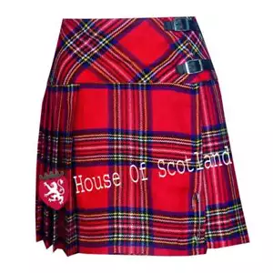 Ladies Royal Stewart Tartan Scottish Mini Kilt Skirt/Women Kilt Free Pin - Picture 1 of 3