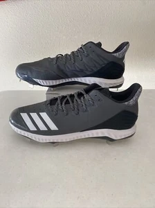 Adidas Mens Icon Bounce Baseball Cleats Shoes Gray CG5250 Lace Up Low Top 16 New - Picture 1 of 6
