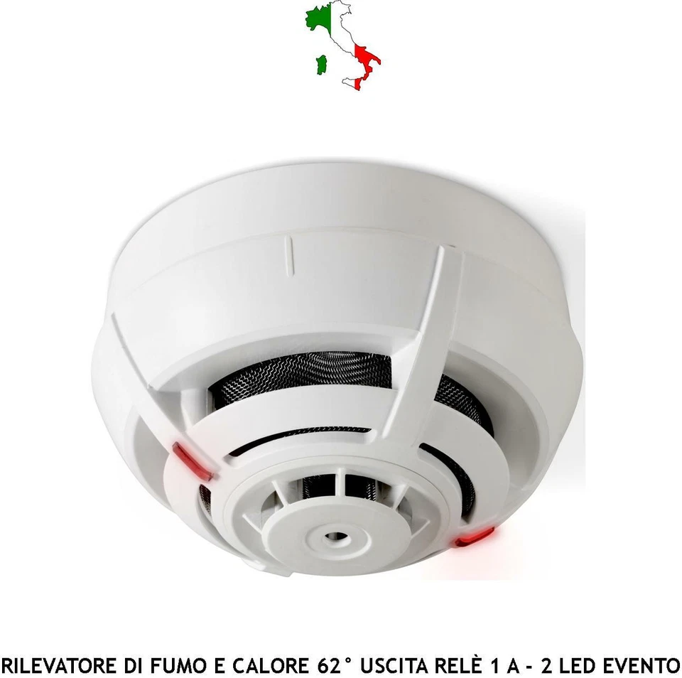 RILEVATORE DI FUMO E TEMPERATURA ANTINCENDIO SECURVERA SV-RFR2LSMFRA