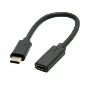 USB 3.1 Type C Male to Female Extending Extension Cable For Macbook Google 30cm - Picture 1 of 7