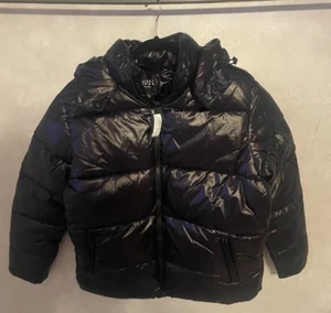 BooHooMan High Shine Puffer Jacket in Black Size L - Picture 1 of 3