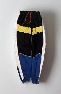 The Ragged Priest Pantaloni Uomo Large Nero/Blu/Giallo Baggy Joggers Made In U.K. - Foto 1 di 8