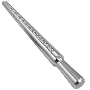 Misuratore anello metallo mandrino misura dita bastone strumento standard #ur - Foto 1 di 18