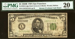 1928B $5 Federal Reserve Note PMG 20 San Francisco Fr 1952-Ldgs - Picture 1 of 2