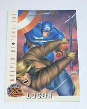 1996 Fleer X-Men Trading Card #80 Wolverine Timeline Logan Captain America NM