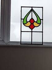 Renovated Art Deco Compact Stained Glass Panel