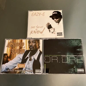 Eazy-E Dr. Dre Snoop Dogg IMPORT CD LOT - Just Tah Let U Know Next Episode Signs - Picture 1 of 10