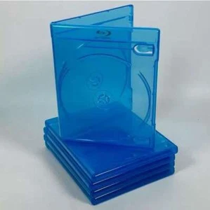 1-10Pcs Standard 12mm 2-Disc Double Blue Blu-Ray DVD CD Disc Case Movie Box Dual - Picture 1 of 14