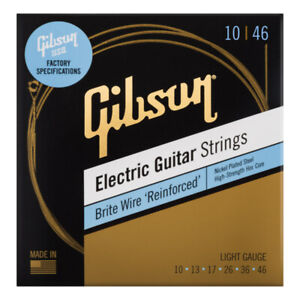 Gibson Brite Wire Reinforced Electric Guitar Strings, Light Gauge (NEW)