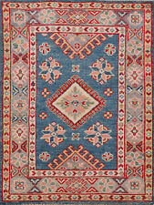 South-western Kazak Wool Accent Rug: Handmade Traditional Patterns 2x3 ft