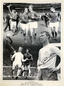 Jack Charlton Signed England And Leeds United Photo Montage With COA - Imagen 1 de 1