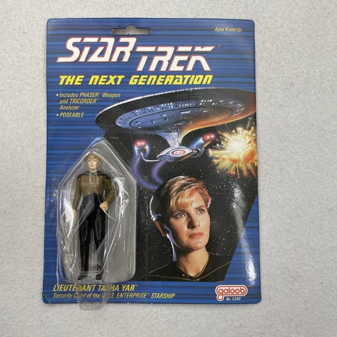 1988 Galoob Star Trek TNG Vintage Action Figure Lieutenant Tasha Yar New in Pack Cover