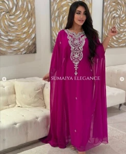 SALE New Moroccan Dubai Kaftans Farasha Abaya Dress Very Fancy Gowns Ethnic Wear - Picture 1 of 5