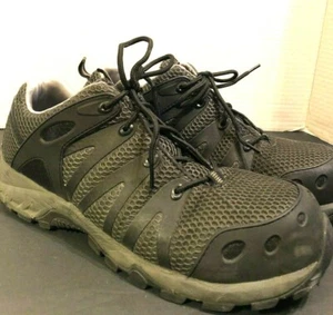 Men's Wolverine Hard Toe Sneaker Gray/Black 8 1/2 M Oil & Slip Resist Arch Suprt - Picture 1 of 10